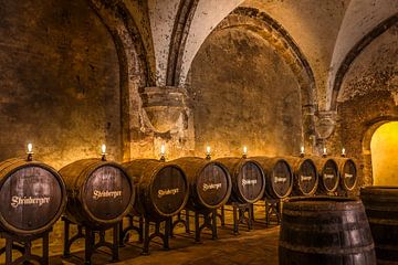 Historical wine cellar of the Eberach Cistercian monastery by Christian Müringer