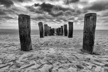 Beach at the North Sea by Angelika Stern