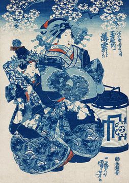 Tamaya uchi Usugumo De courtisane Hanao van Ogi-ya door Utagawa Kuniyoshi van Dina Dankers