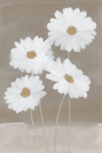 Blanc dans un champ taupe