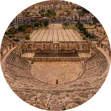 Romeins theater in Amman, Jordanië van Bert Beckers