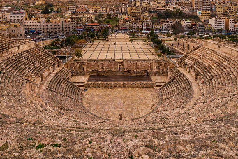 Roman theater in Amman, Jordan by Bert Beckers