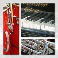 Collage of musical instruments