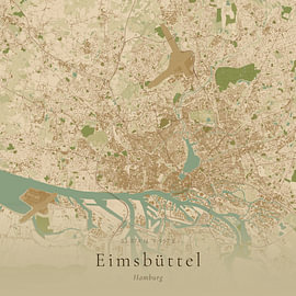 Historische Landkarte von Eimsbüttel, Deutschland