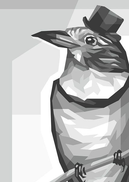 Perroquet en niveaux de gris par Rizky Dwi Aprianda