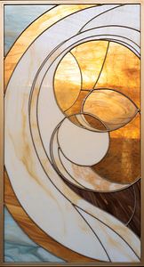 Ying Yang: Abtract Stained Glass Painting by Surreal Media