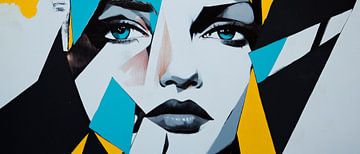 Moderne portretkunst in kleuren van Poster Art Shop