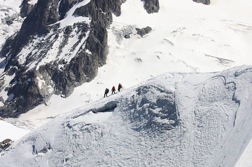 Bergbeklimmers op de Mont Blanc 
