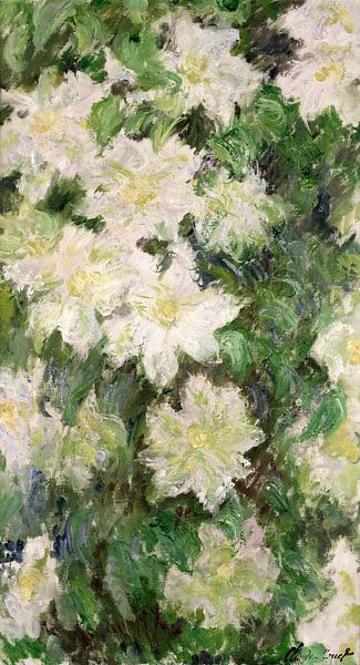 Claude Monet,Weiße Clematis von finemasterpiece