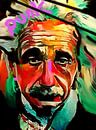 Albert Einstein PUNK Klassieke Pop Art PUR  van Felix von Altersheim thumbnail