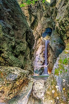 Wild nature at the Heckenbach waterfall