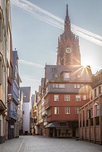 Bendergasse in der Altstadt mit Kaiserdom, Frankfurt
