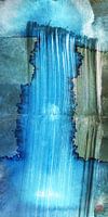 Wasserfall mit Pinselstrichen