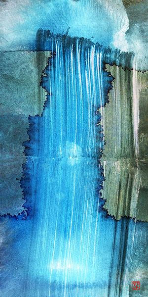 Wasserfall mit Pinselstrichen von Atmani Blok