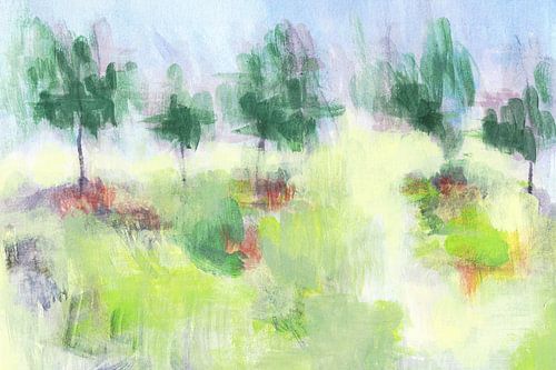 Dromerig groen landschap