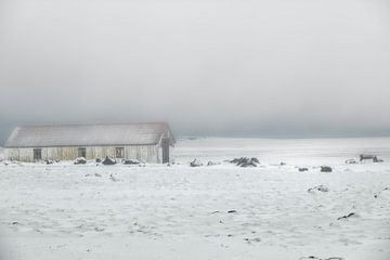 De schuur in de mist van Chantal CECCHETTI