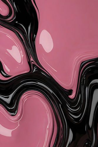 Roze en Zwart Dynamisch Abstract Ontwerp