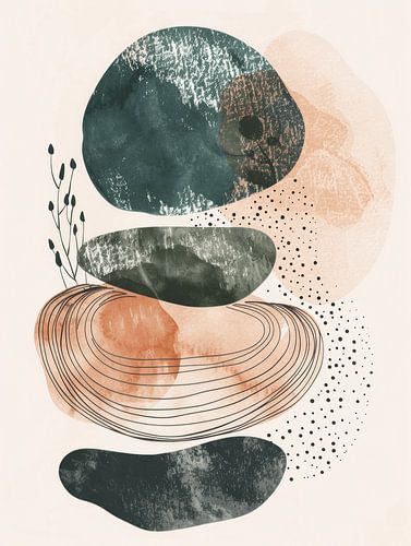 Bohemian stijl, moderne en abstracte vormen