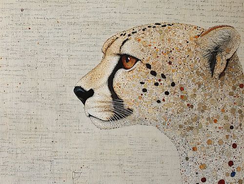 Guépard avec des yeux étonnants