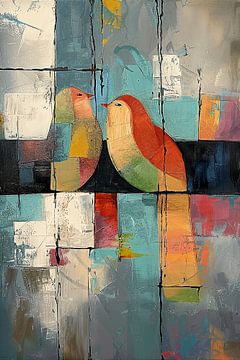 Lente van Abstract Schilderij