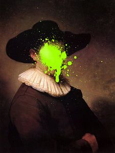 Rembrandt Herman Doomer met groene verf vlek