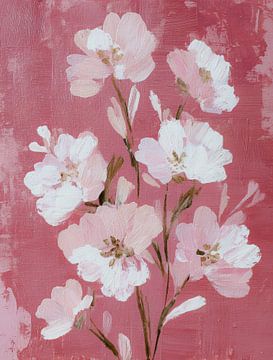 Softly in Bloom - Blossoms on a Pink Canvas