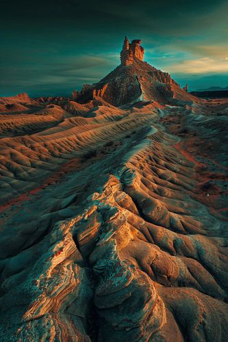 Duingolven onder een blauwe hemel