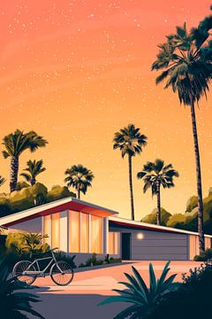Tropisch huis van Poster Art Shop
