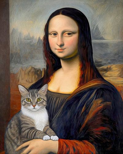 Mona Lisa met haar kat