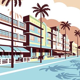 Ocean Drive, South Beach Miami by Remko Heemskerk
