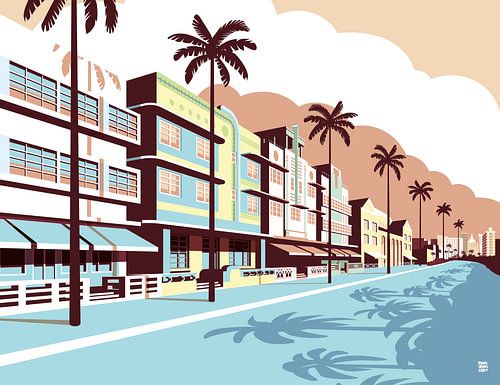 Ocean Drive, South Beach Miami by Remko Heemskerk