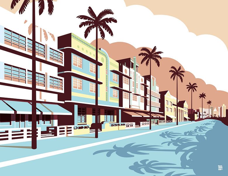 Ocean Drive, South Beach Miami par Remko Heemskerk