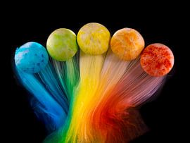 stromende regenboog van pixelstory