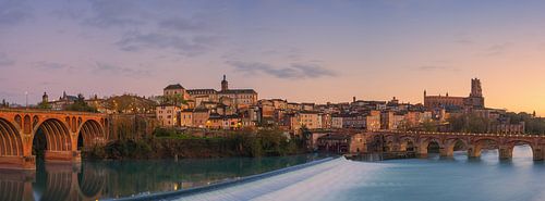Panorama en zonsondergang in Albi, Frankrijk