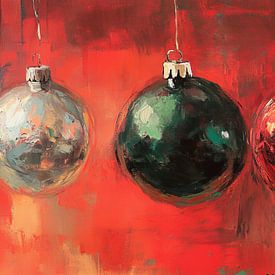 Glänzende Weihnachtskugeln von Wunderbare Kunst