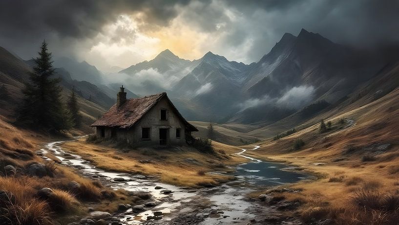 refuge de montagne isolé par Nick Wendt