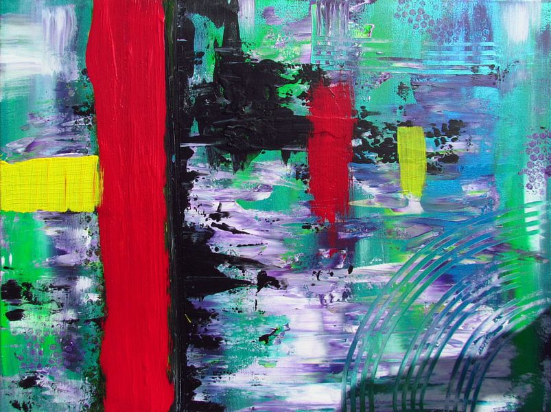 Abstract Art - Red River by Patricia Piotrak