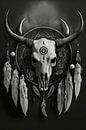 The powerful tale of a bull skull and dreamcatcher by Vlindertuin Art thumbnail