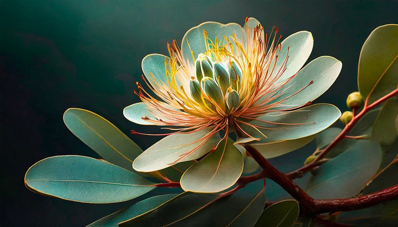 Blume mit Blätter im Wald von Mustafa Kurnaz