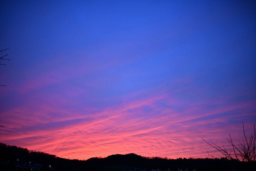 Zonsondergang in de Eifel van Matthias Spartz