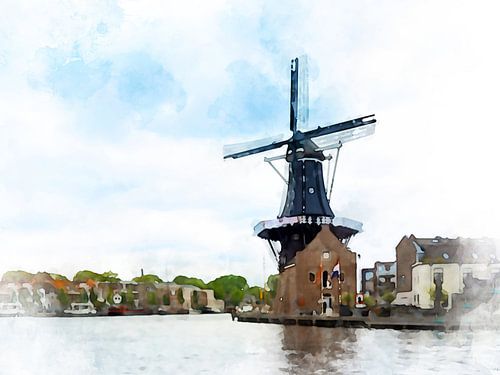 Molen De Adriaan, Haarlem, Noord-Holland.