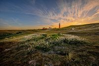 Zonsondergang bij de vuurtoren