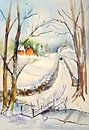 Winterwandeling van Rita Tielemans Kunst thumbnail