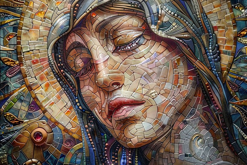 woman in mosaic by Egon Zitter