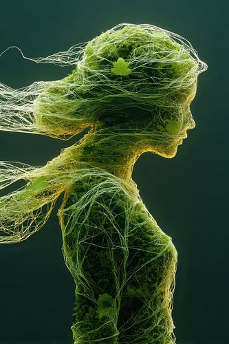 surrealistisch abstract portret vrouw