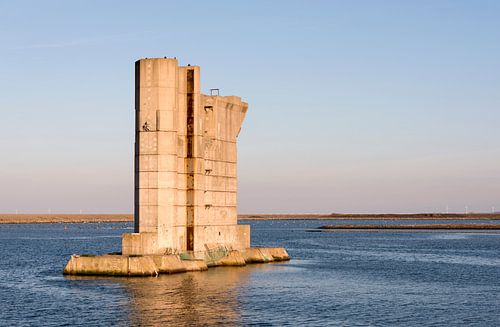 piles of the deltaworks Holland