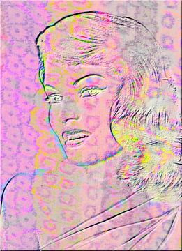 Antiek portret Pop 22 van Claudia Gründler