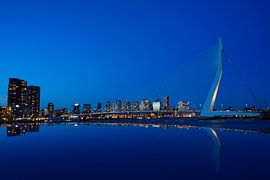 rotterdam bij nacht, nederland