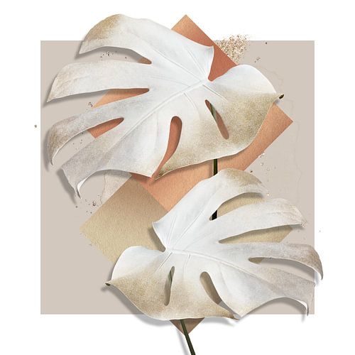 Gold & Monstera Leaves