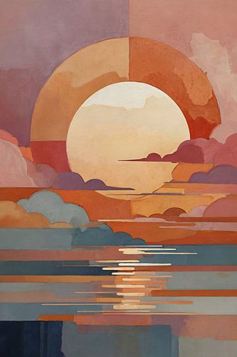 Zonsondergang met wolken